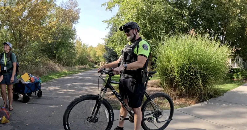 Eagle police deputy patrols Greenbelt on two wheels as city considers a new e-bike ordinance
