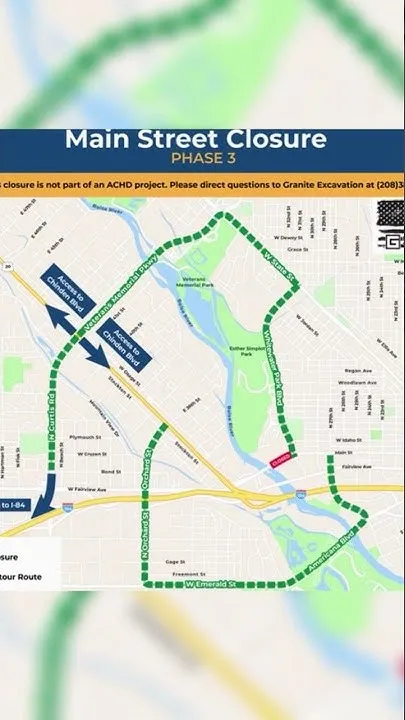 Main Street closure shifts as Boise project enters next phase (Video)
