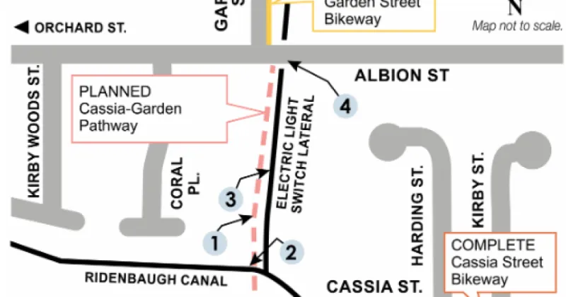 New bikeways are being mapped out between Garden Street and Cassia Park