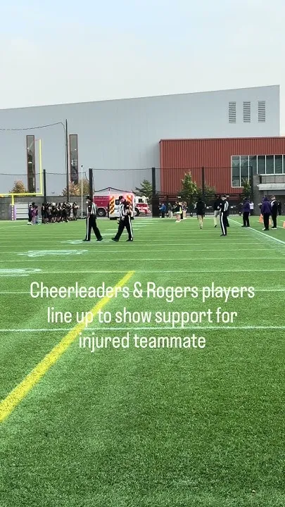 Rogers players line up to support injured teammate (Video)