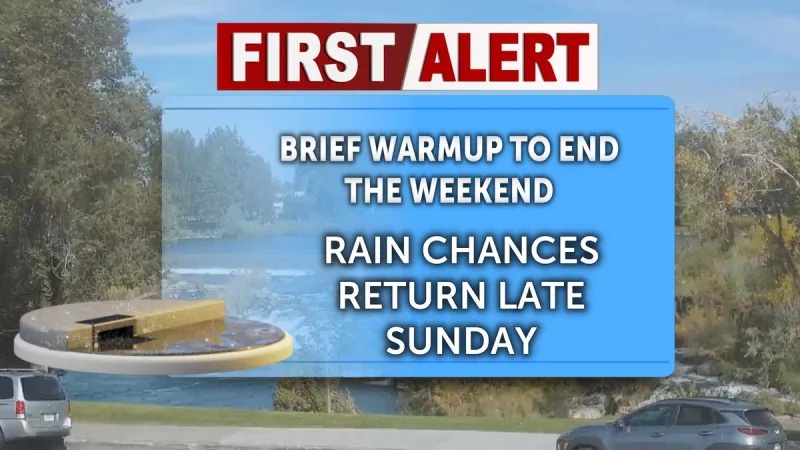 Rain chances return Sunday night after brief warmup