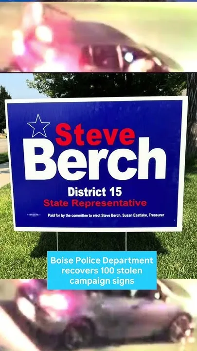 Boise Police recover stolen campaign signs (Video)