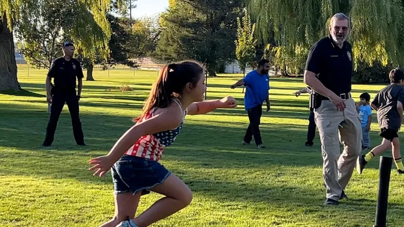 Kids hit a home run at 'Treats with the Police'
