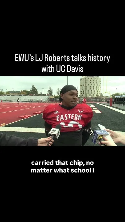 EWU Linebacker LJ Roberts talks about his history with UC Davis (Video)