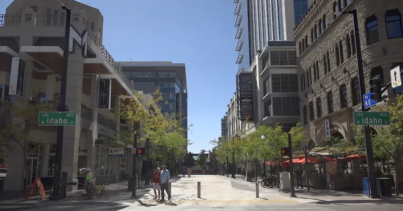 Section of Downtown Boise's Eighth Street reopens with more room for cyclists and pedestrians