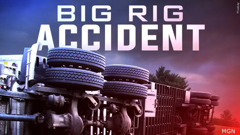 Driver hospitalized after semi-truck rolls onto passenger side on I-86 On Ramp