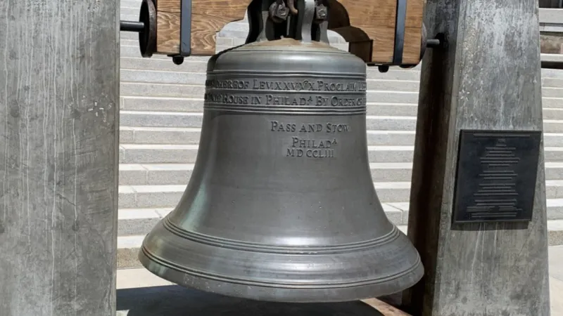 Idaho State Liberty Bell in Caldwell celebrating 250 years of American independence