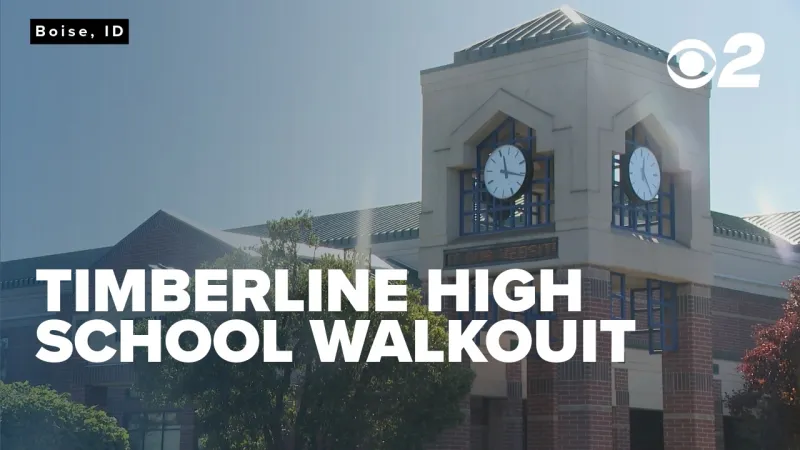 Timberline High School students walkout after violent threats made toward a female classmate (Video)