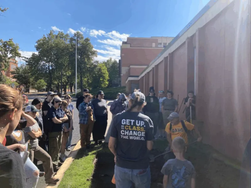 University of Idaho archaeological dig at Moscow High School