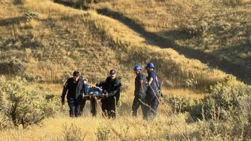 Injured mountain biker rescued on foothills trail near Sunset Peak Road