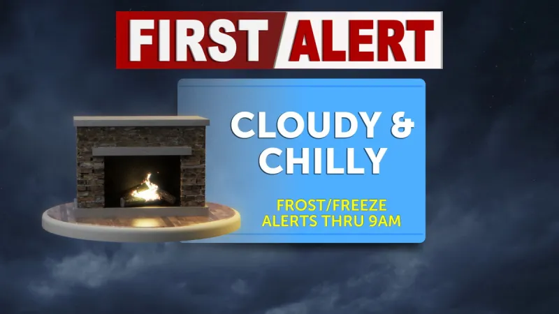 Tracking chilly temps and isolated rain mixing with snow to start Tuesday
