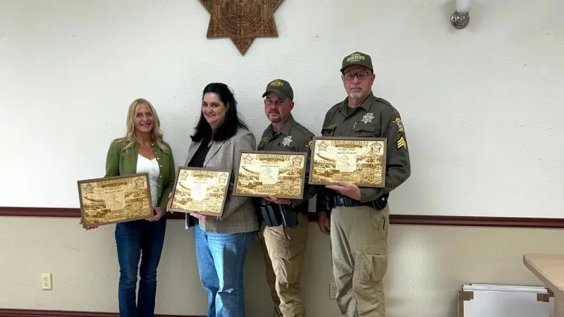 Owyhee County Sheriff's Office employees honored for Big Grass Fire response
