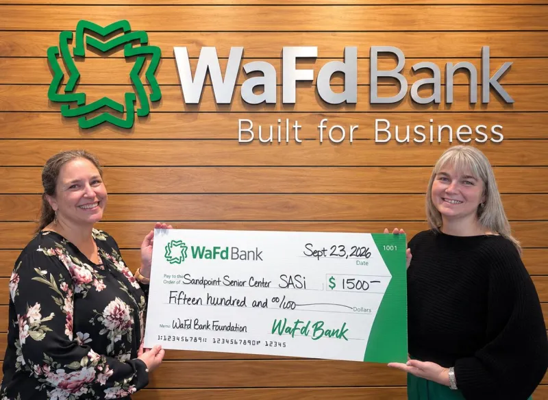 WaFd Bank Foundation grants $1,500 to Sandpoint Area Seniors, Inc.