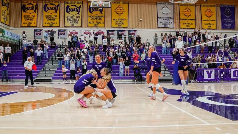 No. 8 Yotes Rally Past No. 5 Corban in Five-Set Thriller