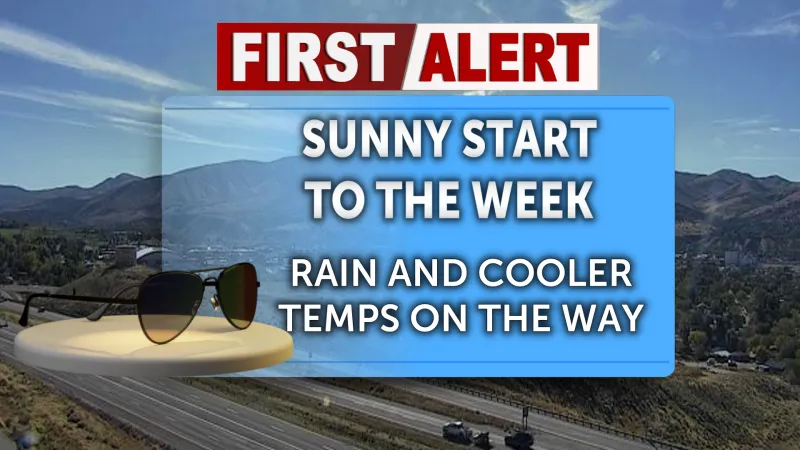 Sunny start to the week gives way to rain and storms later