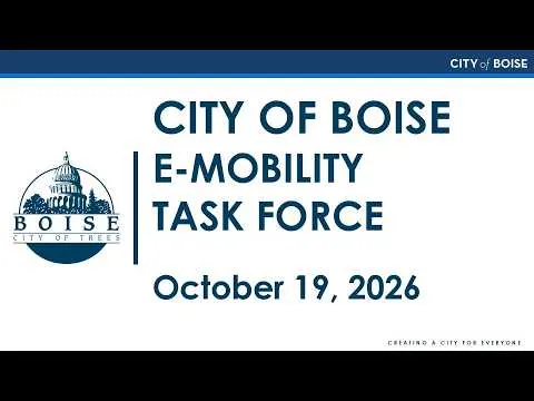 City of Boise E-Mobility Task Force (Video)