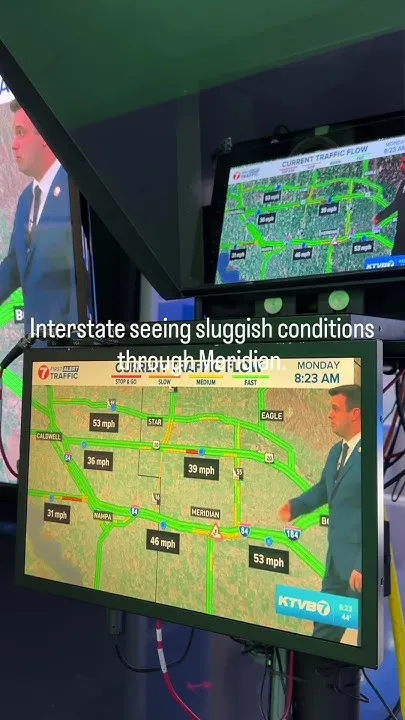 Freeway busy but elsewhere roads look okay into Boise (Video)