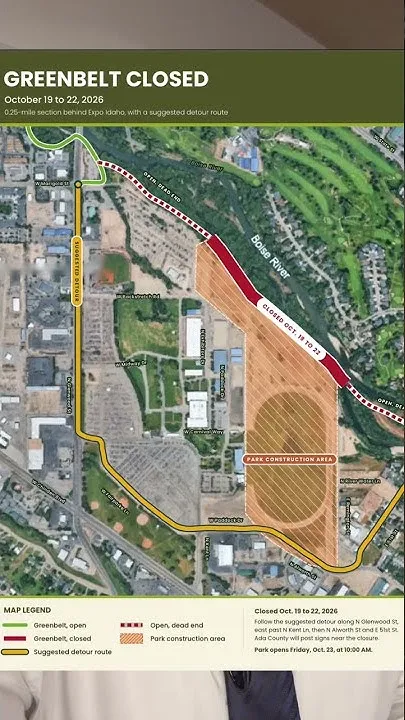 Detour in place for part of Garden City Greenbelt (Video)