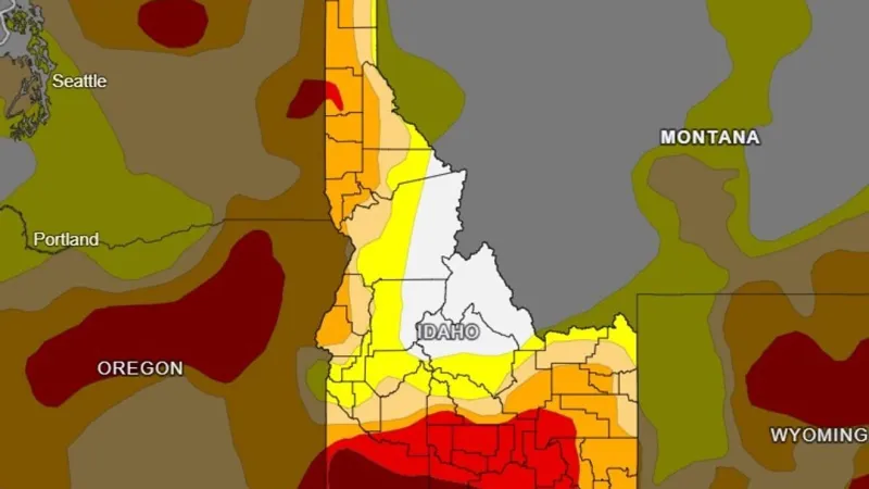 Nearly two-thirds of Idaho is currently in a drought