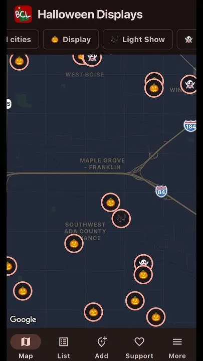 Interactive Halloween map highlights Treasure Valley homes (Video)