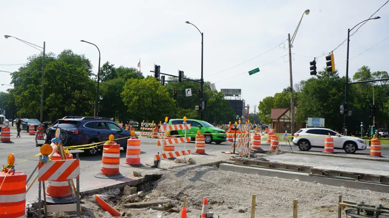 Logan Square's Massive Milwaukee Avenue Traffic Overhaul Project Is Halfway Over