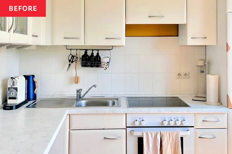 Dull, Peeling Kitchen Cabinets Got a Major Color Boost for $346