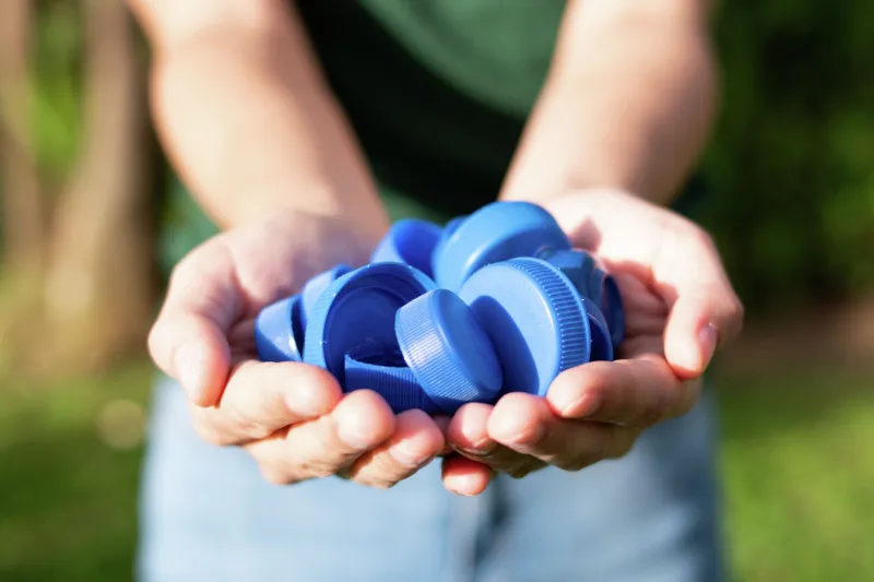 Carrollton turns plastic bottle caps into park benches