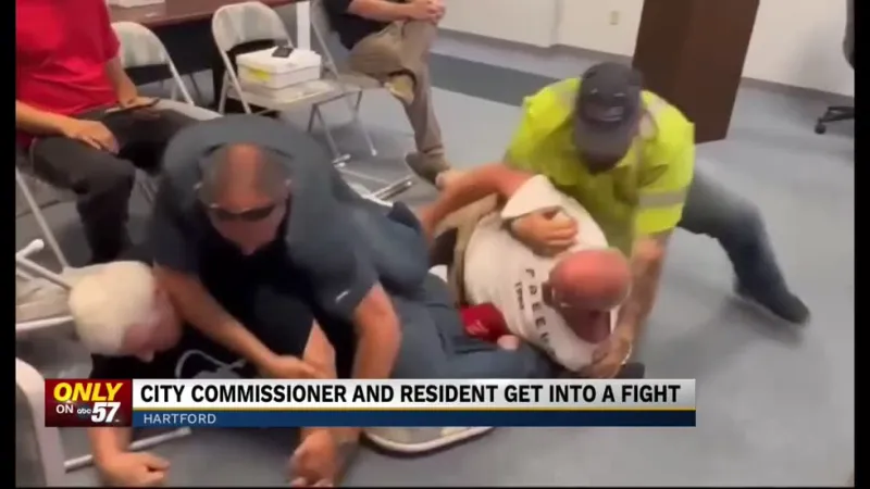 Hartford city commissioners' meeting erupts into violent altercation
