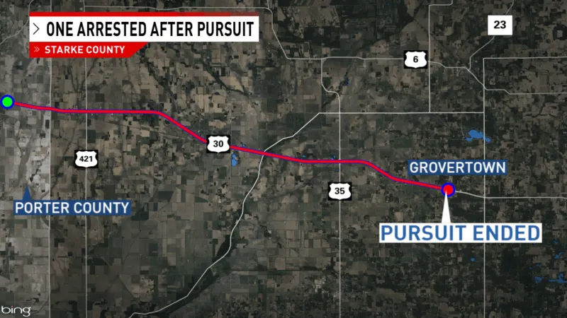 Man taken into custody after multi-county police chase