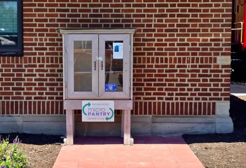 Micro pantry at CFD relocated to spot outside Chamber in downtown Chesterton