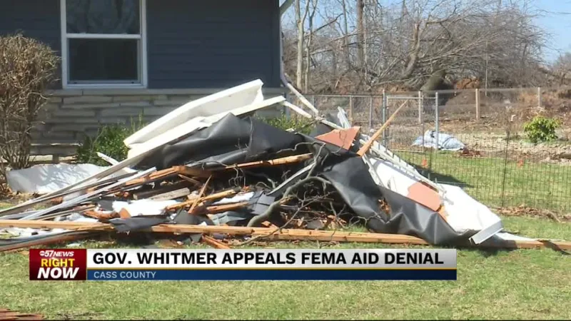 Governor Whitmer appeals FEMA federal aid denial for Southwest Michigan counties impacted by March and April tornados