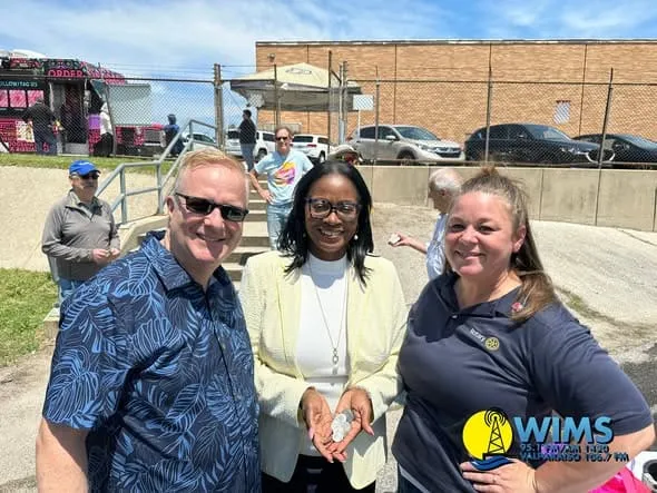 TEAM WIMS with the Rotary of Michigan City and "Quarters for Change"