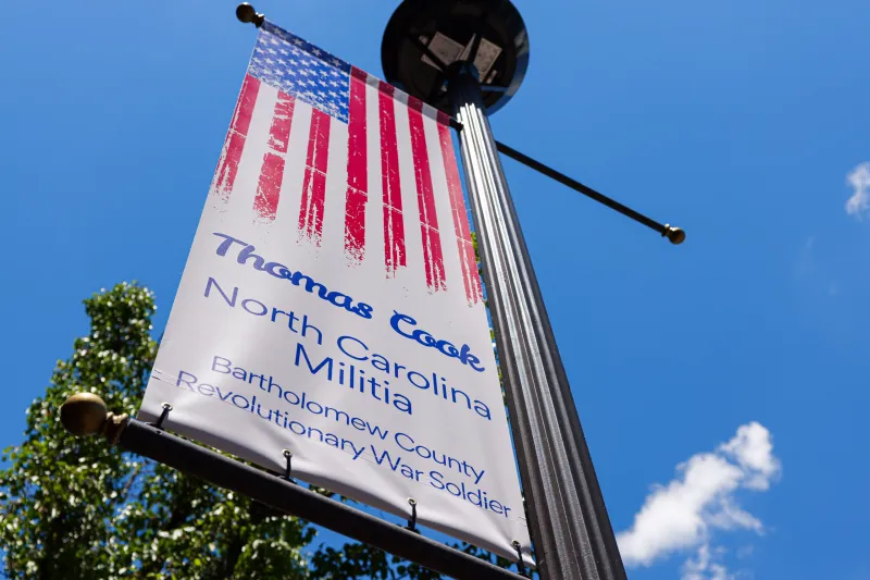 City of Columbus Installs Commemorative Local Revolutionary War Hero Banners Downtown