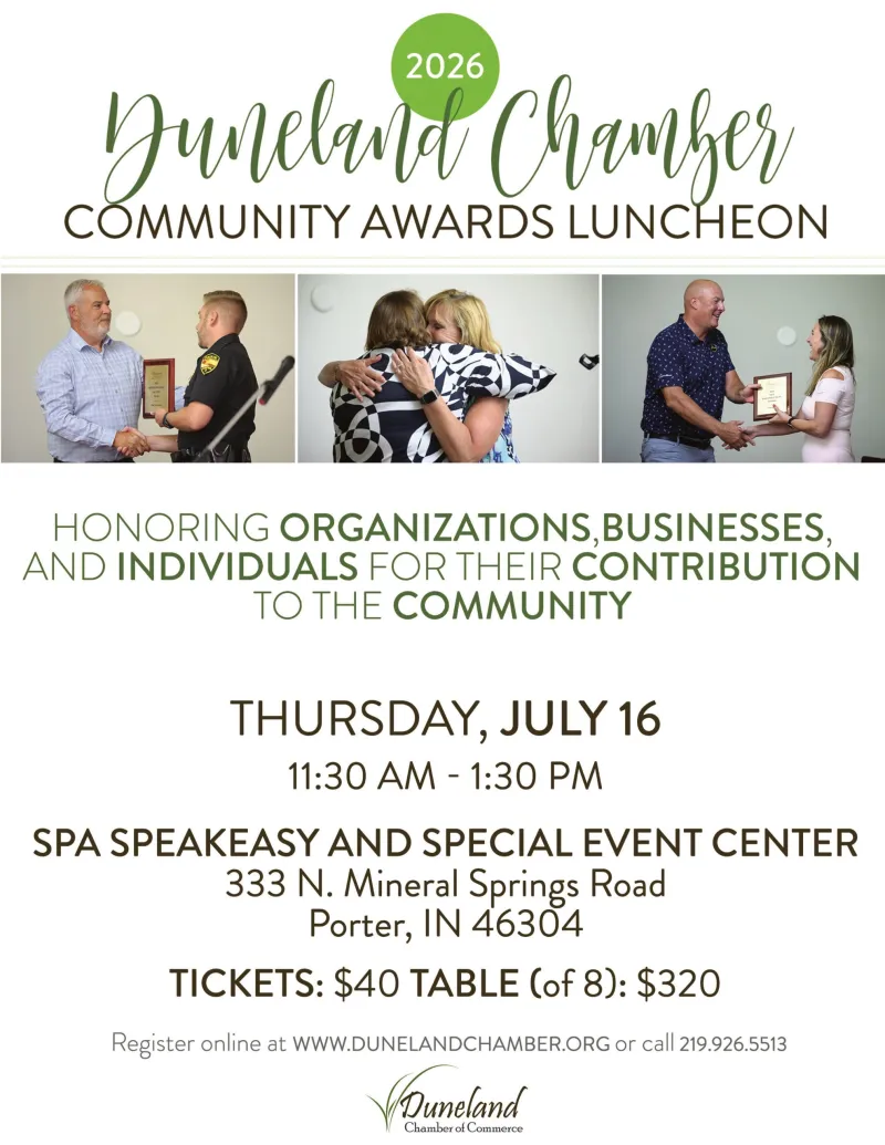 Winners Announced for Duneland Chamber Community Awards
