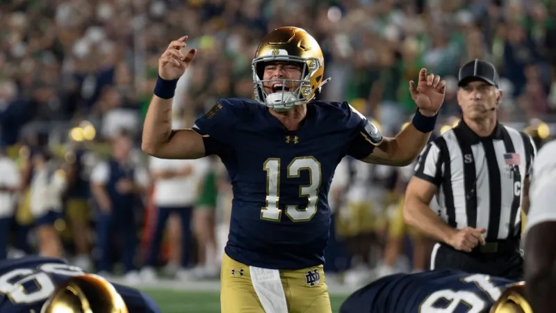 Notre Dame QB CJ Carr turning heads at Manning Passing Academy