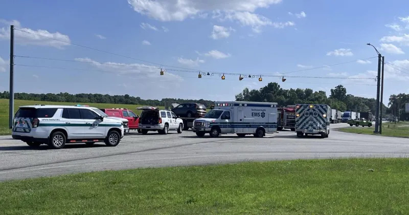 Traffic backed up on US 20 and 12 due to crash near Pine Township