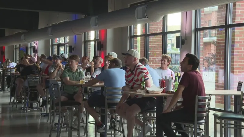 Fans gather to watch Team USA in the World Cup