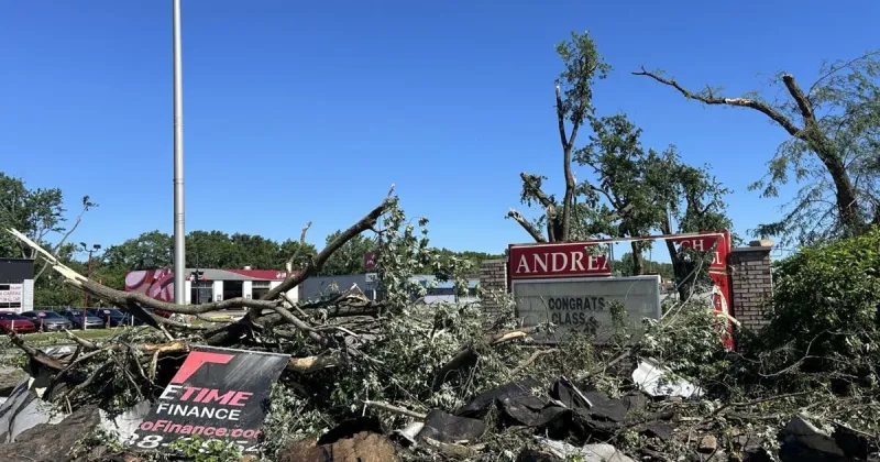 Andrean High School continues building repair after suffering tornado damage