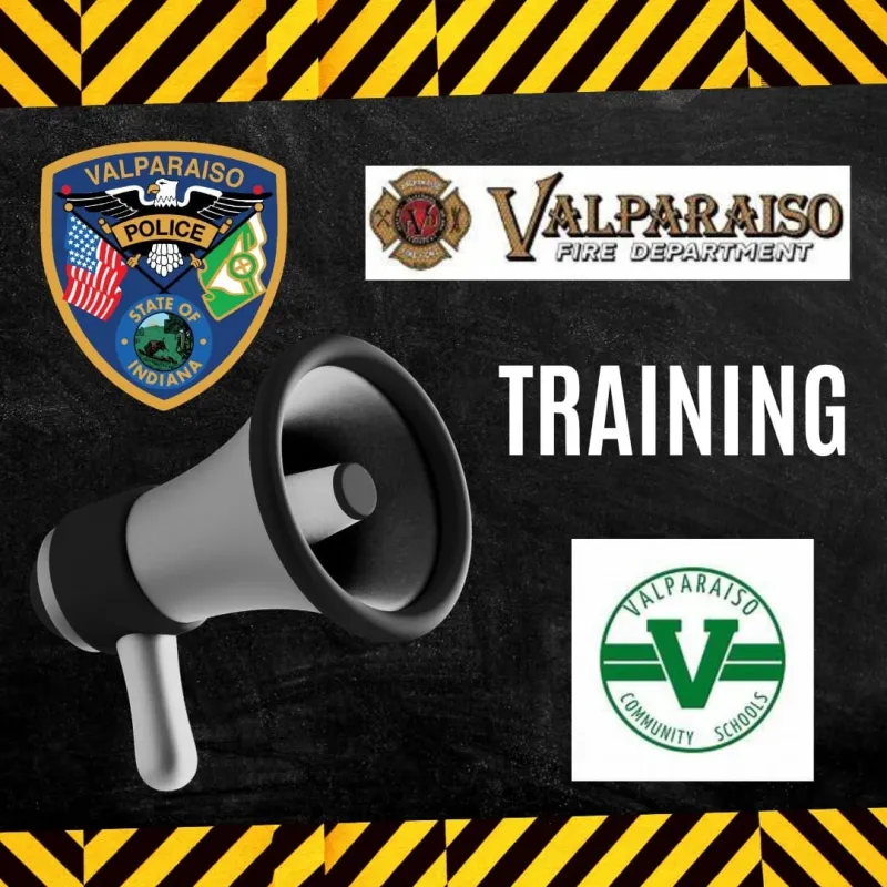 Valparaiso Police and Fire training at Benjamin Franklin Middle School