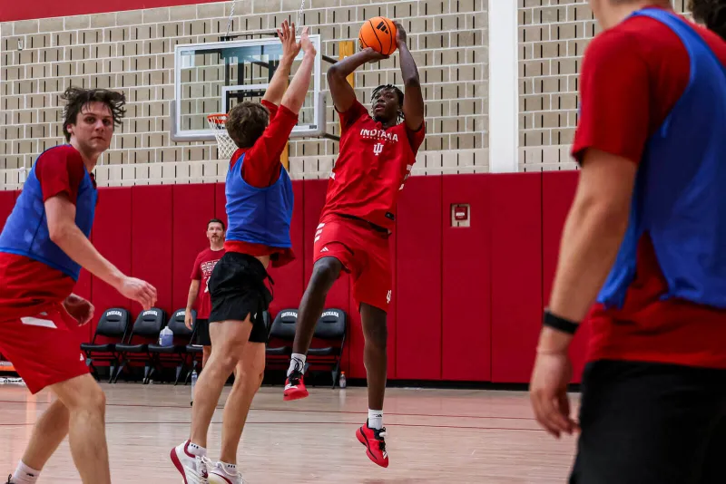 Quotes: Everything IU basketball junior forward Aiden Sherrell said after Tuesday's practice