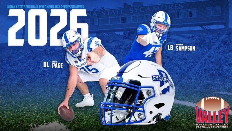 Mallory, Page, and Sampson to represent Indiana State at 2026 MVFC Media Day