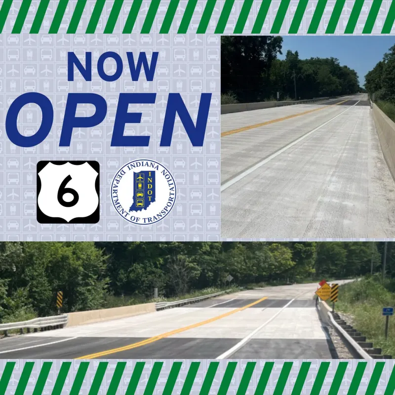 U.S. 6 reopened ahead of schedule in Porter County