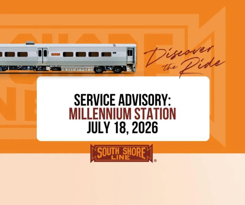 South Shore Line: Millennium Station depot switch effective Saturday, July 18