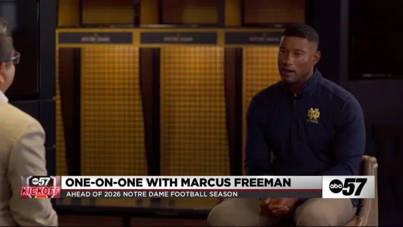ABC57 sits down with Notre Dame's head football coach Marcus Freeman