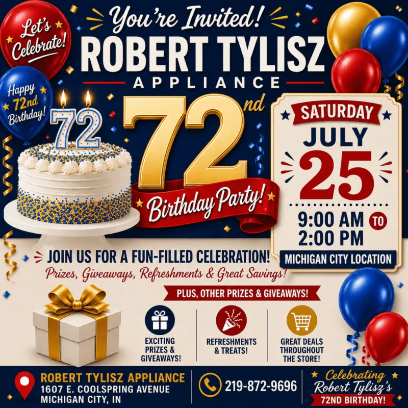 Join us for a special celebration at Robert Tylisz Appliance! -- TEAM WIMS LIVE 9a-11a