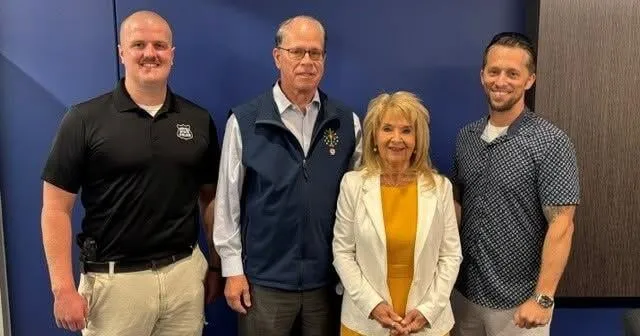 Gov. Mike Braun meets with two troopers shot in the line of duty in Lowell