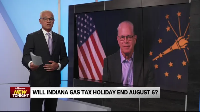 ABC57's Brian Conybeare interviewed Governor Mike Braun with gas tax holiday ending on August 6