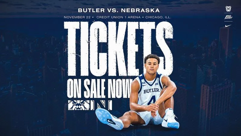 Tickets Now on Sale for Butler-Nebraska Tip in Chicago