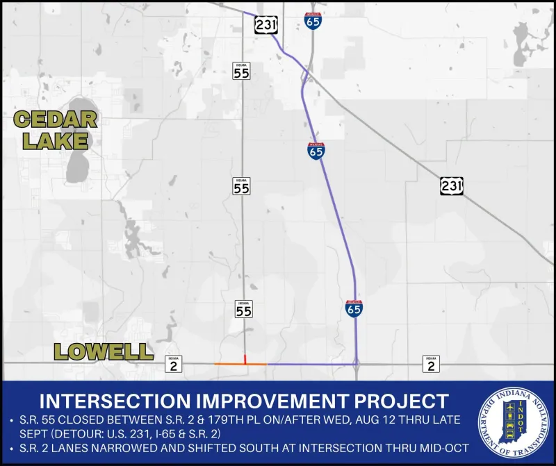 Intersection improvement project to begin at State Road 2 and State Road 55