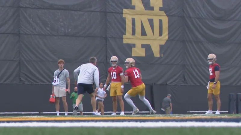 Experience shows on first day of Notre Dame football training camp